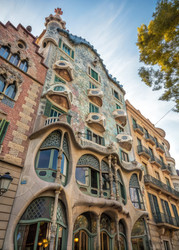 Fachada of Batlló House in Barcelona Reveals Unique Architecture. Generative AI - RomanZ