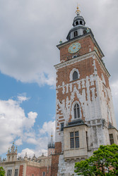 Башня ратуши на главной рыночной площади Кракова, Польша - peter.picture