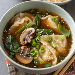 Вкусный суп-плиткер с грибами в уютной обстановке. Генеративный искусственный интеллект - RomanZ