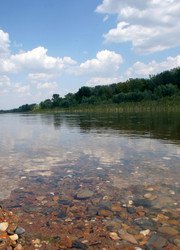 Спокойный пейзаж с чистой водой река Сакмара Оренбургской области - Viktorhromov