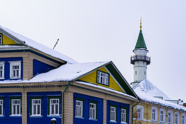 Городской пейзаж. Мечеть Аль-Марджани. Казань. Республика Татарстан - kasbes