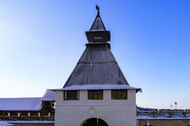 Городской пейзаж. Преображенская башня. Казанский кремль. Казань. Республика Татарстан - kasbes