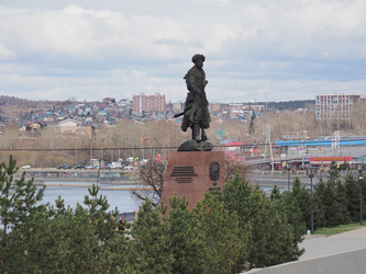 Г. Иркутск. Памятник основателю города Иркутска атаману Якову Похабову. (marka) - marka
