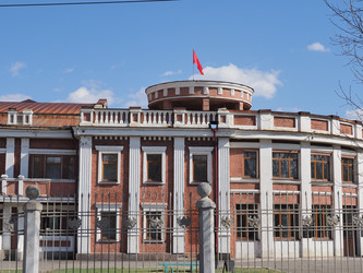 Г. Иркутск. Дворец Культуры имени Ю. Гагарина. Irkutsk (marka) Дворец культуры им. Ю.А.Гагарина является одним из самых старейших культурных центров Иркутской области. 1936 год. россия, сибирь, Иркутск, область, город,  культурный, центр, дворец,  экстерь - marka