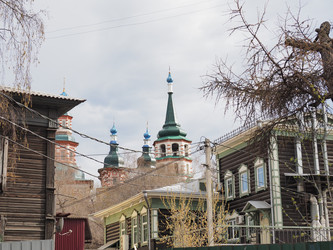 Г. Иркутск. Крестовоздвиженская церковь. Irkutsk. (marka) - marka