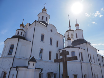 Г. Иркутск. Михаило-Архангельский Харлампиевский храм. Irkutsk. (marka) - marka