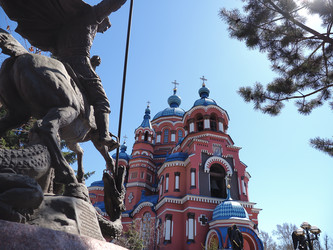 Г. Иркутск. Церковь Казанской иконы Божией Матери. Irkutsk. (marka) - marka