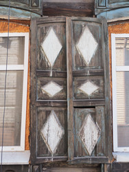 Г. Иркутск. Старый дворик. Фасад, окна, ворота. Irkutsk (marka) - marka
