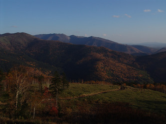 Вид с горнолыжного комплекса «Горный воздух».  Сахалин. View of the ski complex "Gorny Vozduh". Sakhalin. (marka) - marka