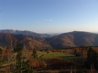 Вид с горнолыжного комплекса «Горный воздух».  Сахалин. View of the ski complex "Gorny Vozduh". Sakhalin. (marka) - marka