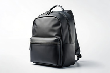 Минималистичный черный рюкзак с элегантным дизайном и молниями. Генеративный ИИ - RomanZ