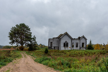 Руины Церкви Рождества Пресвятой Богородицы. Памятник русского деревянного зодчества. Деревня Кулой, Пинежский округ, Архангельская область - svesh47