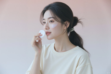 Взрослая азиатская женщина наносит крем по уходу за кожей для бренда beauty - DragonImagesAsia