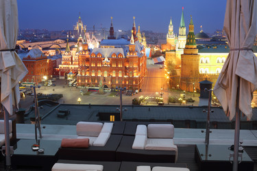 Вид на Исторический музей и Кремль из ресторана O2 Lounge - paha_l