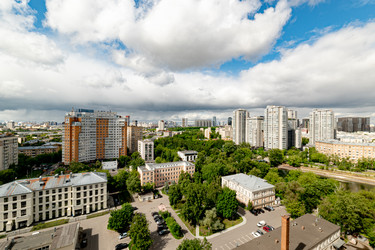Вид из жилого комплекса "Сити парк. на Шмитовский проезд и район Пресня - IgorRozhkov