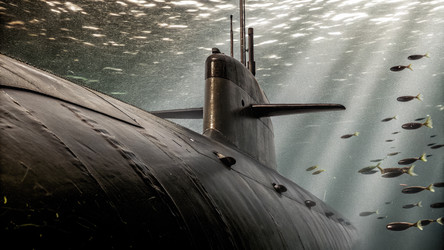 Подводная лодка, перемещающаяся под водой с помощью морских обитателей и солнечного света. Генеративный искусственный интеллект - RomanZ