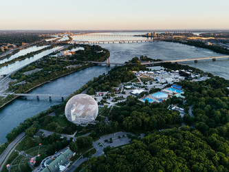 24 мая 2025 года. Вид с вертолета на трассу Формулы-1 имени Жиля Вильнева в Монреале, Квебек, Канада - EOS_Canon