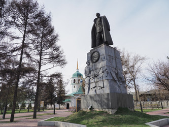 Г. Иркутск. Памятник А.В. Колчаку (marka) - marka