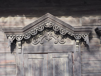Г. Иркутск. Старый дворик. Фасад, окна, ворота. Irkutsk (marka) - marka