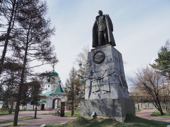 Г. Иркутск. Памятник А.В. Колчаку (marka) - marka