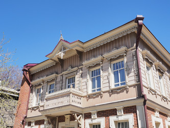 Г. Иркутск. Старый дворик. Фасад, окна, ворота.  (новодел) Irkutsk (marka) - marka