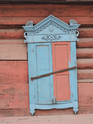 Г. Иркутск. Старый дворик. Фасад, окна, ворота. Irkutsk (marka) - marka