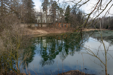 Старый пруд в парке весенним днем - kostya6969