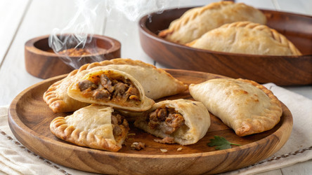 Вкусные запеченные эмпанады с пикантной мясной начинкой. Генеративный искусственный интеллект - RomanZ