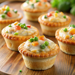 Мини-маффины в виде куриного пирога — это простая и вкусная закуска. Генеративный искусственный интеллект - RomanZ