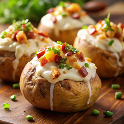 Вкуснейшие запеченные картофельные дольки с кремовой начинкой и травами. Генеративный искусственный интеллект - RomanZ
