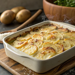 Вкусный гратен Дофинуа, приготовленный из свежих ингредиентов. Генеративный искусственный интеллект - RomanZ
