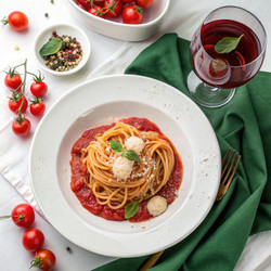 Вкуснейшие спагетти по-неаполитански со свежими помидорами и соусом - RomanZ