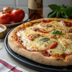 Вкусная домашняя пицца из свежих ингредиентов и трав. Генеративный искусственный интеллект - RomanZ