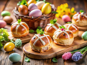 Вкусные пасхальные угощения с красочными яйцами и украшениями - RomanZ