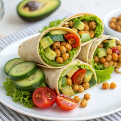 Вкусные веганские роллы с нутом и авокадо, приготовленные из свежих ингредиентов. Генеративный искусственный интеллект - RomanZ
