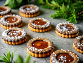 Вкуснейшее линцерское шоколадное печенье, посыпанное солью. Генеративный искусственный интеллект - RomanZ