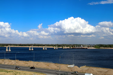 Вид на реку Волга и Волгоградский мост. Волгоград - Zauberfloten