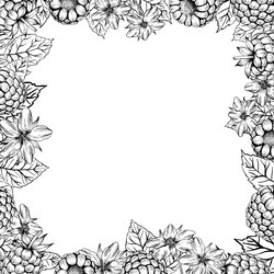 Черно-белая гравюра с изображением малины и листьев. Идеально подходит для дизайна продуктов питания, косметики, канцелярских товаров, приглашений, текстильной печати и упаковки - Milla_Zelenyuk