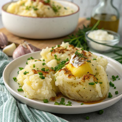 Картофельное пюре с чесночным маслом улучшает вкусовые качества. Генеративный ИИ - RomanZ