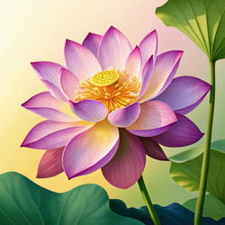Создание яркой стандартной шкалы Flowerrz с изображением цветка лотоса. Генеративный ИИ - RomanZ