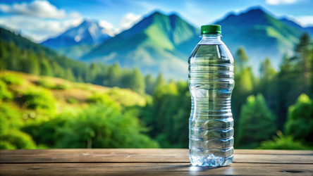 Освежающая минеральная вода в безмятежном горном пейзаже. Генеративный искусственный интеллект - RomanZ