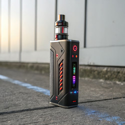 Весы Nasty Vape Rz Standard Scale, стоящие на тротуаре на закате. Генеративный ИИ - RomanZ