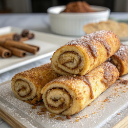 Вкусные булочки с корицей и французскими тостами, приготовленные на кухне. Генеративный искусственный интеллект - RomanZ
