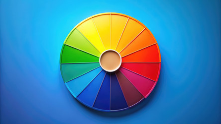 Красочный цветовой круг RGB с четким отображением основных оттенков. Генеративный ИИ - RomanZ