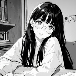 Молодой студент учится за столом в уютной комнате. Генеративный ИИ - RomanZ