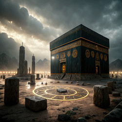 Изображение Каабы из игры Elden Ring в стандартном масштабе. Генеративный ИИ - RomanZ