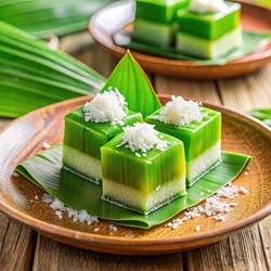 Вкусный Куих Кетаяп подается на деревянной тарелке. Генеративный ИИ - RomanZ