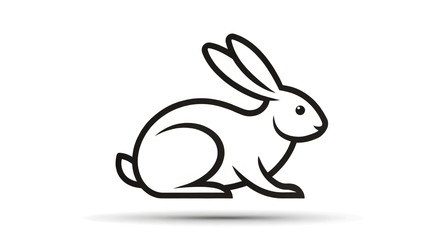 Элегантная иконка прыгающего кролика, разработанная для использования в стандартном масштабе. Генеративный ИИ - RomanZ