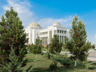 Здания в центре города Ашхабад, Туркменистан, Азия - EOS_Canon