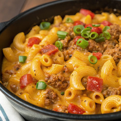 Макароны с сыром и чили крупным планом с добавками. Генеративный искусственный интеллект - RomanZ